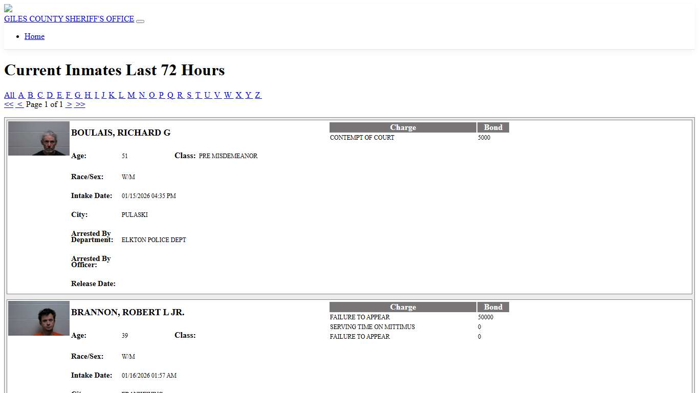 Inmates - ISOMS Portal